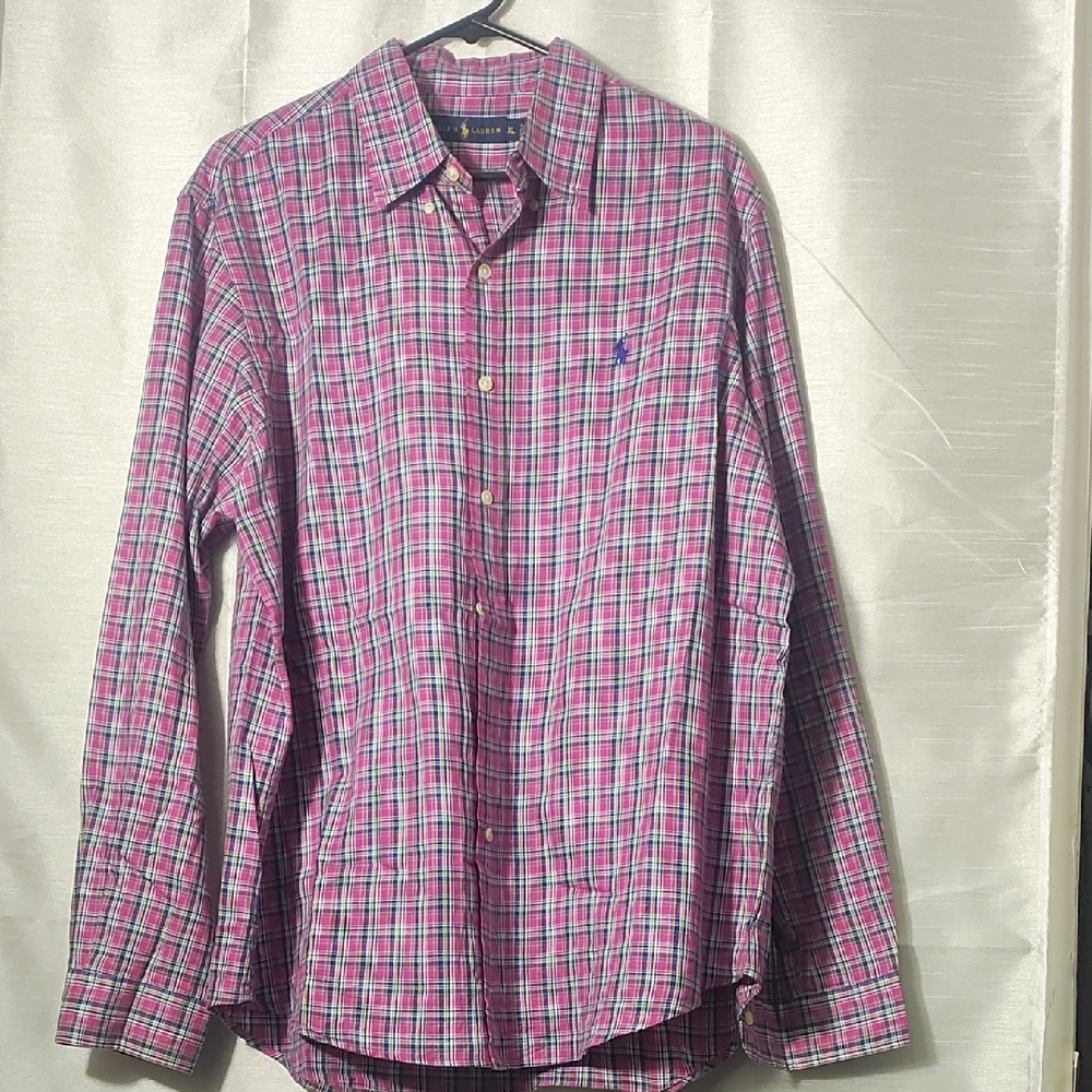 Ralph Lauren‎ Blue Label Pink Plaid Button Down Shirt